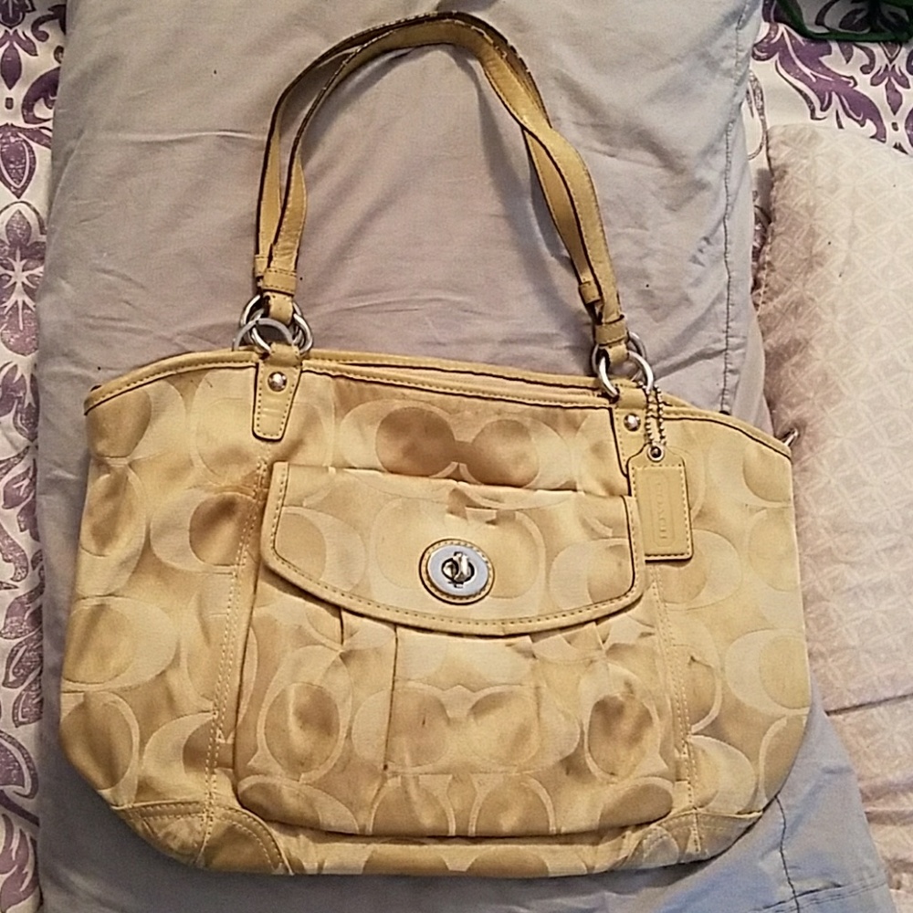 Coach tan purse